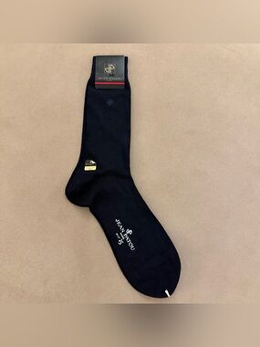Vintage Jean Patou Paris Navy Blue Dress Socks NWT